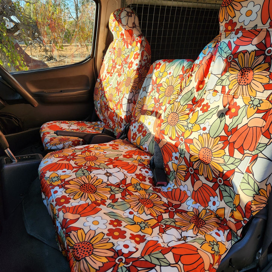 Toyota Hiace Van 1996-2005 Car Seat Covers (Left-Hand Traffic) fitted in a Toyota HiAce van