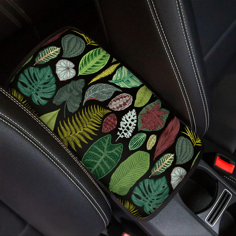 Plant Lover Car Console Cover fitted on a car centre console