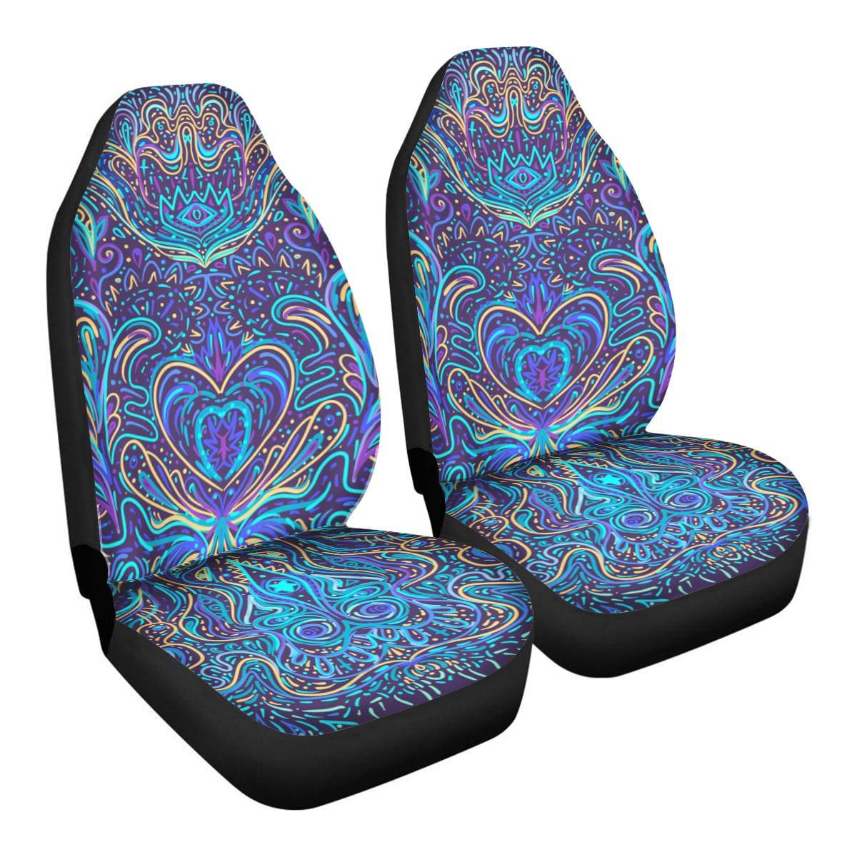 Psychedelic Geometric Multicolor Pet Car Seat Cover