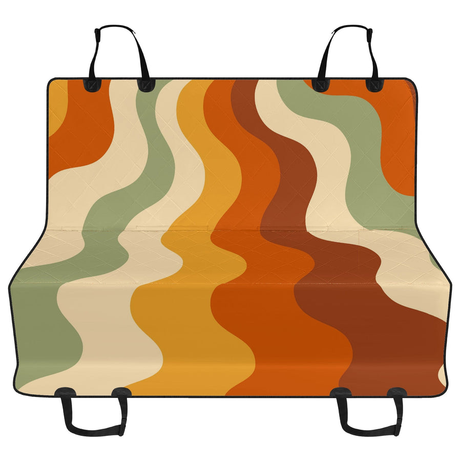 Cascading Retro Vibes Non Outlined Dog Car Seat Covers on their own (view 2)