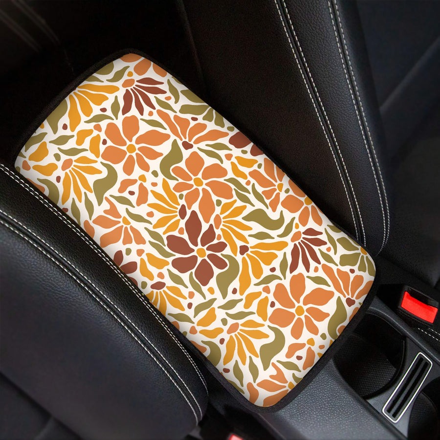 Custom Photo Car Console Cover fitted on a car centre console