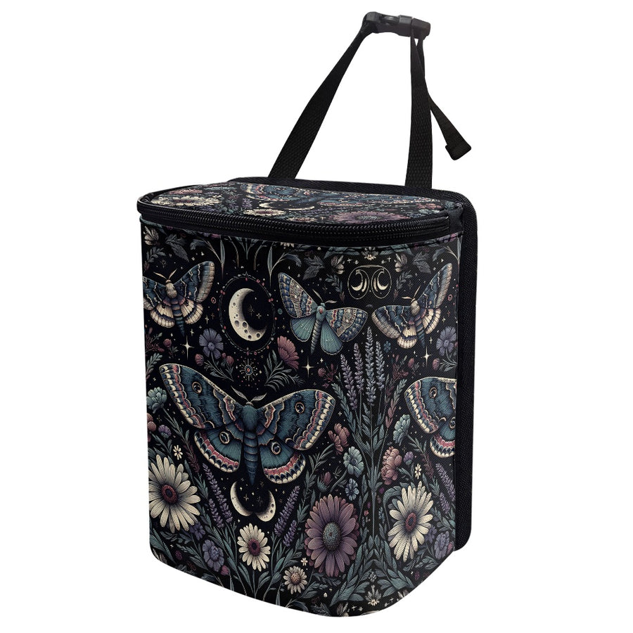 Night Garden Moth Headrest Car Trash Bag on its own