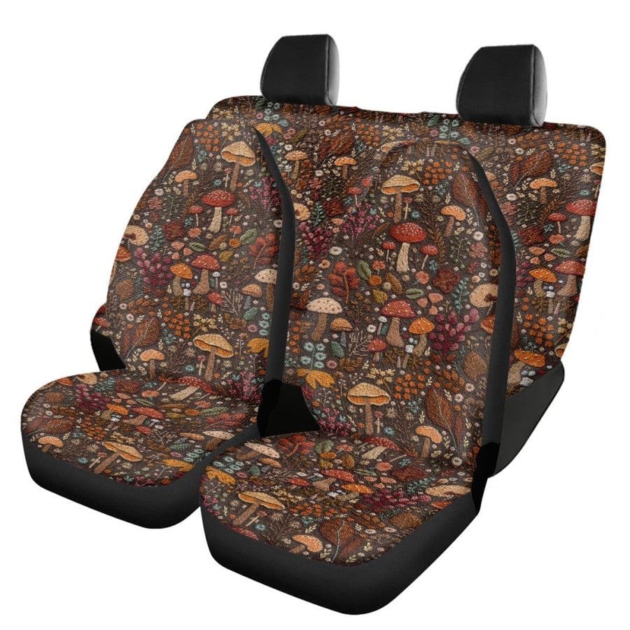 Brown Mushrooms Faux Embroidery Car Seat Covers on their own (view 2)