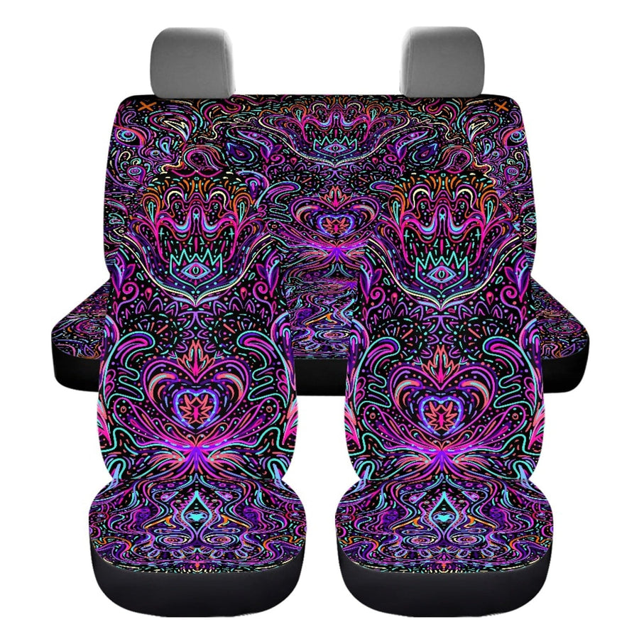 Trippy Psychedelic Purple Pink Car Seat Covers on their own (view 5)