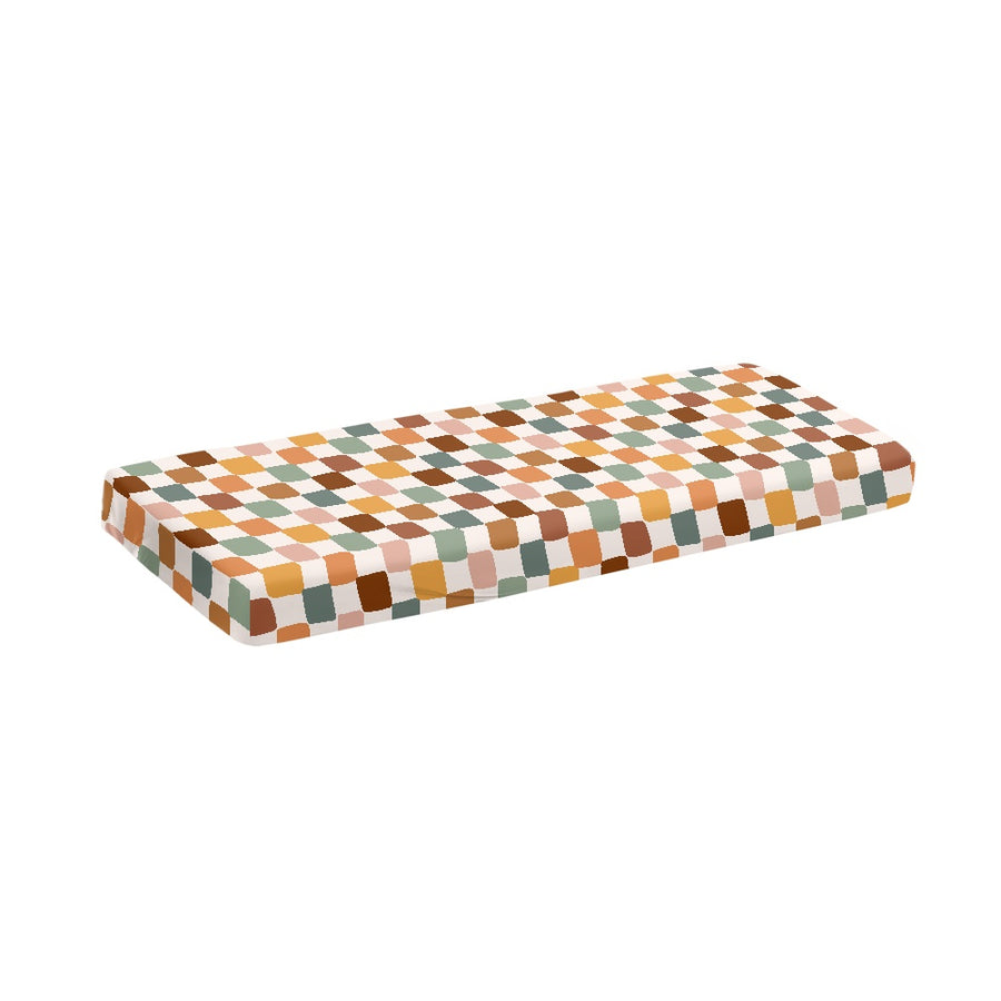 Boho Checkered Piano Keyboard Dust Cover on its own