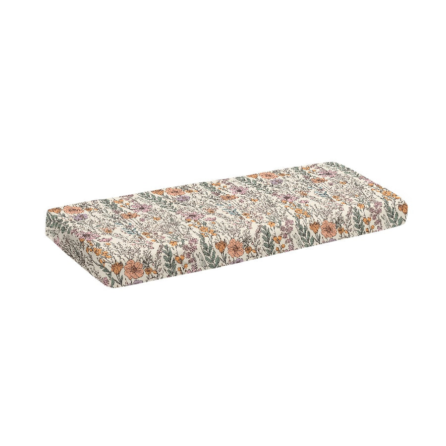Botanical Wildflowers Piano Keyboard Dust Cover on its own