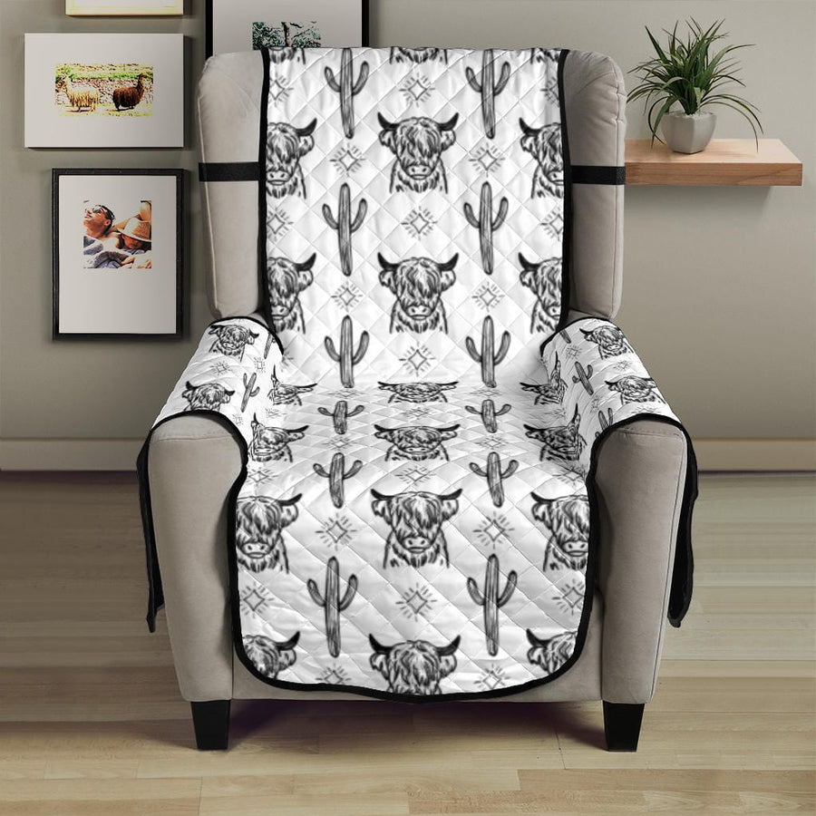 Highland Cow Couch Covers on a sofa in a living room (view 2)