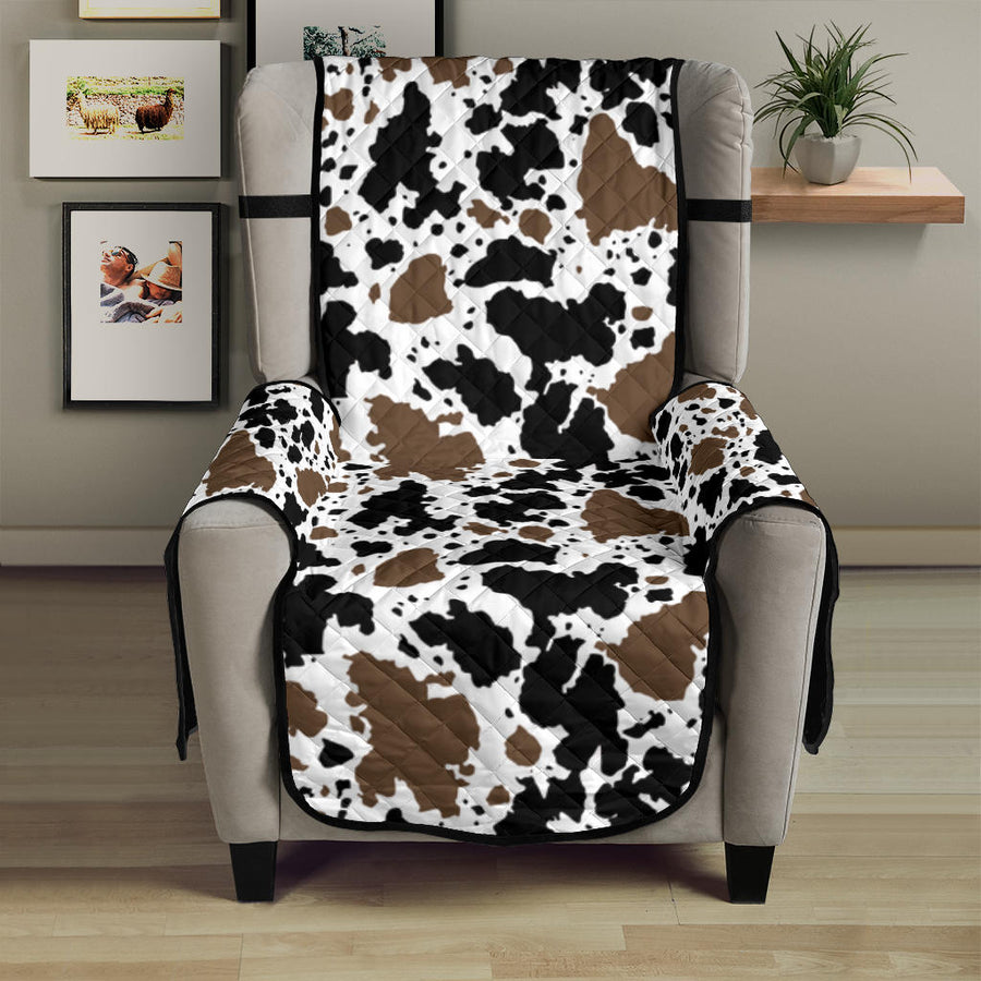 Brown Cow Print Couch Covers on a sofa in a living room (view 4)
