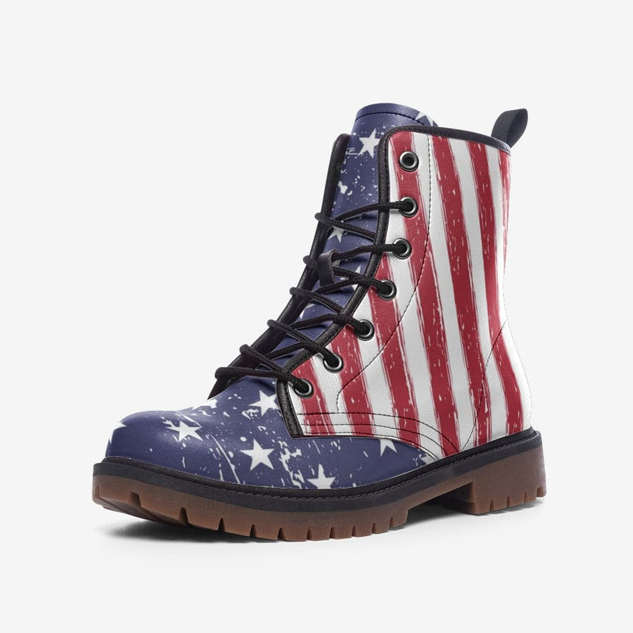 American Flag Combat Boots, Patriotic Shoes