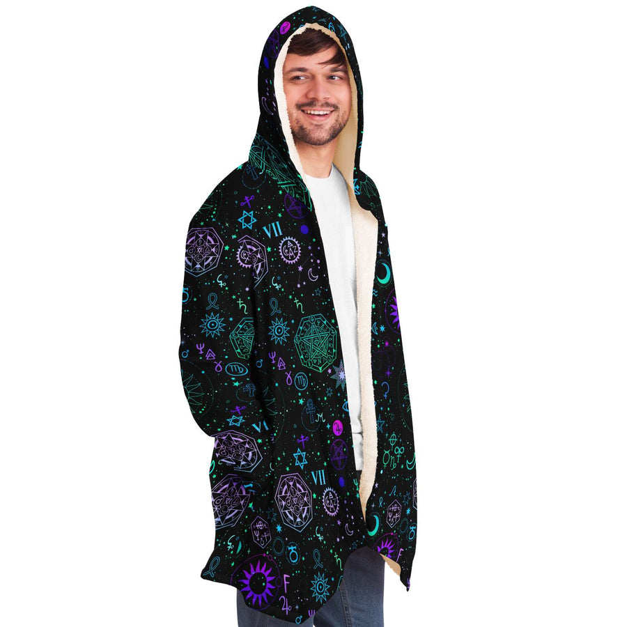 Celestial Hooded Cloak, Velvet Cloak With Hood
