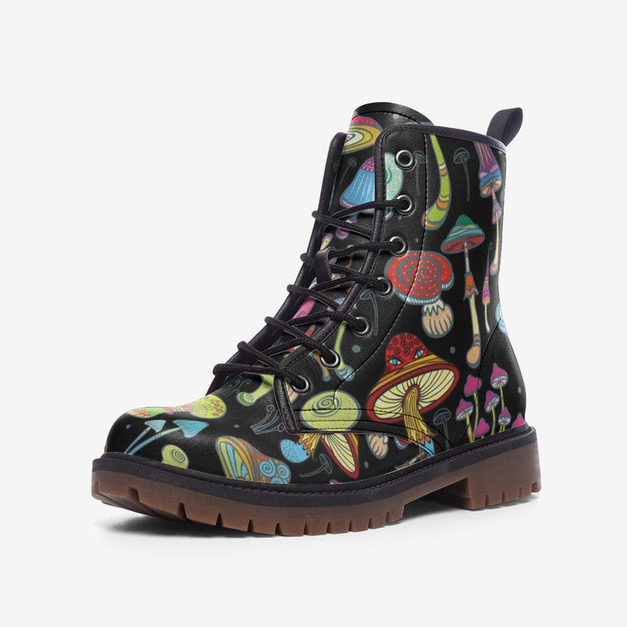 Magic Mushrooms Combat Boots on their own