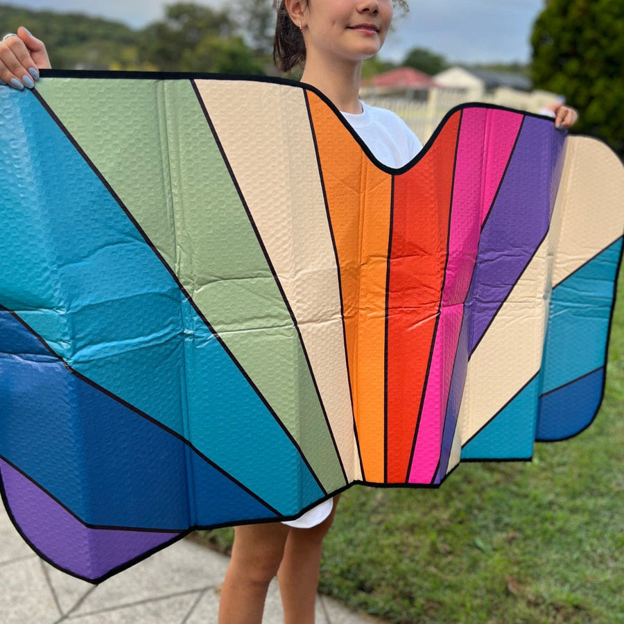 Retro sun rays car sun shade | Raiana's Vibes